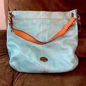 Fossil Teal Hobo Purse